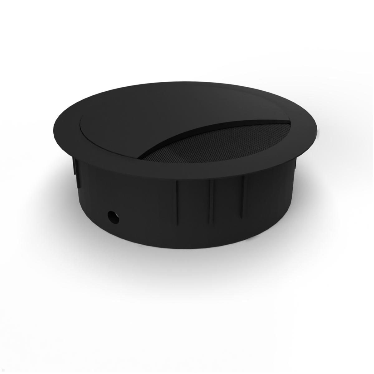 TecLines TKD001B Tisch Kabeldurchführung 60x21 mm, schwarz TecLines TKD001B Tisch Kabeldurchführung 60x21 mm, schwarz
