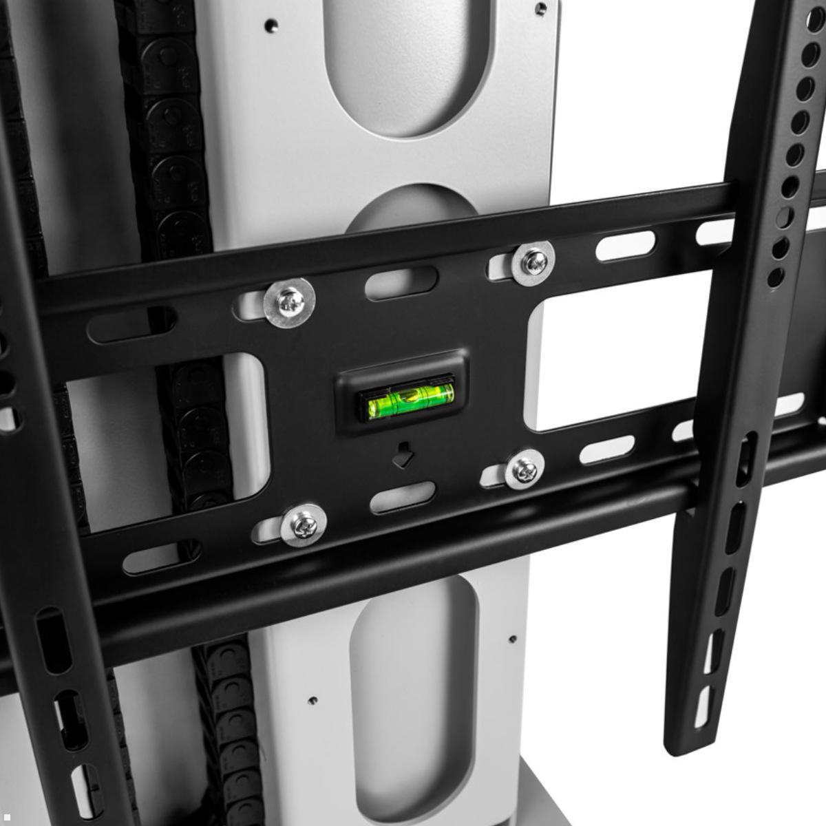 MonLines MLS675S TV Lift Standfuß elektrisch, 675mm, silber inkl. Wasserwaage