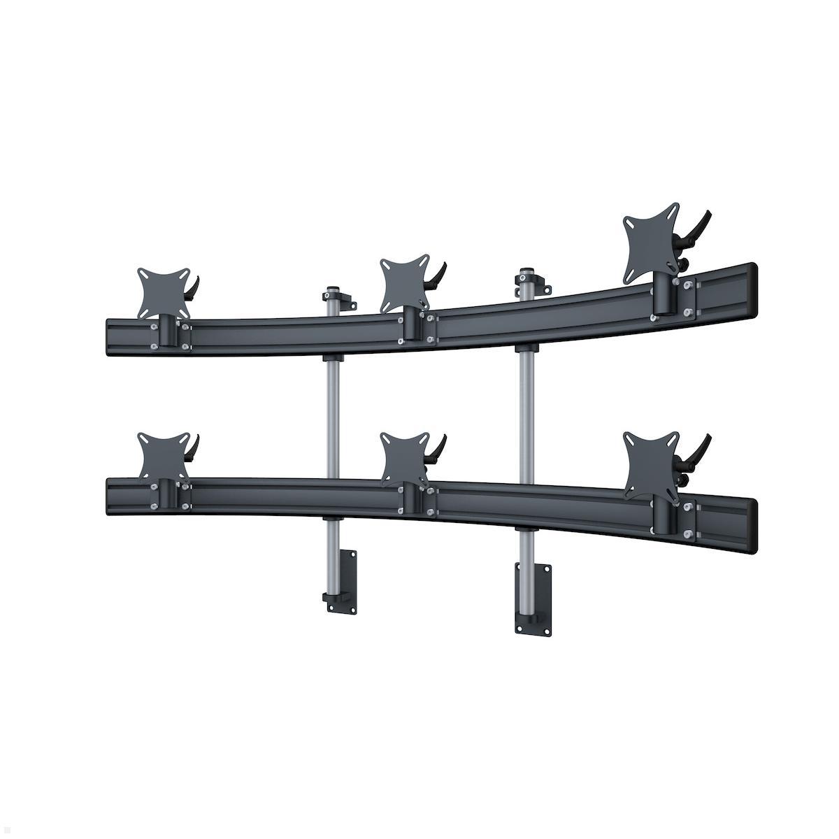MonLines MWH225B Para 3+3 Monitor Wandhalterung bis 32 Zoll, schwarz MonLines MWH225B Para 3+3 Monitor Wandhalterung bis 32 Zoll, schwarz