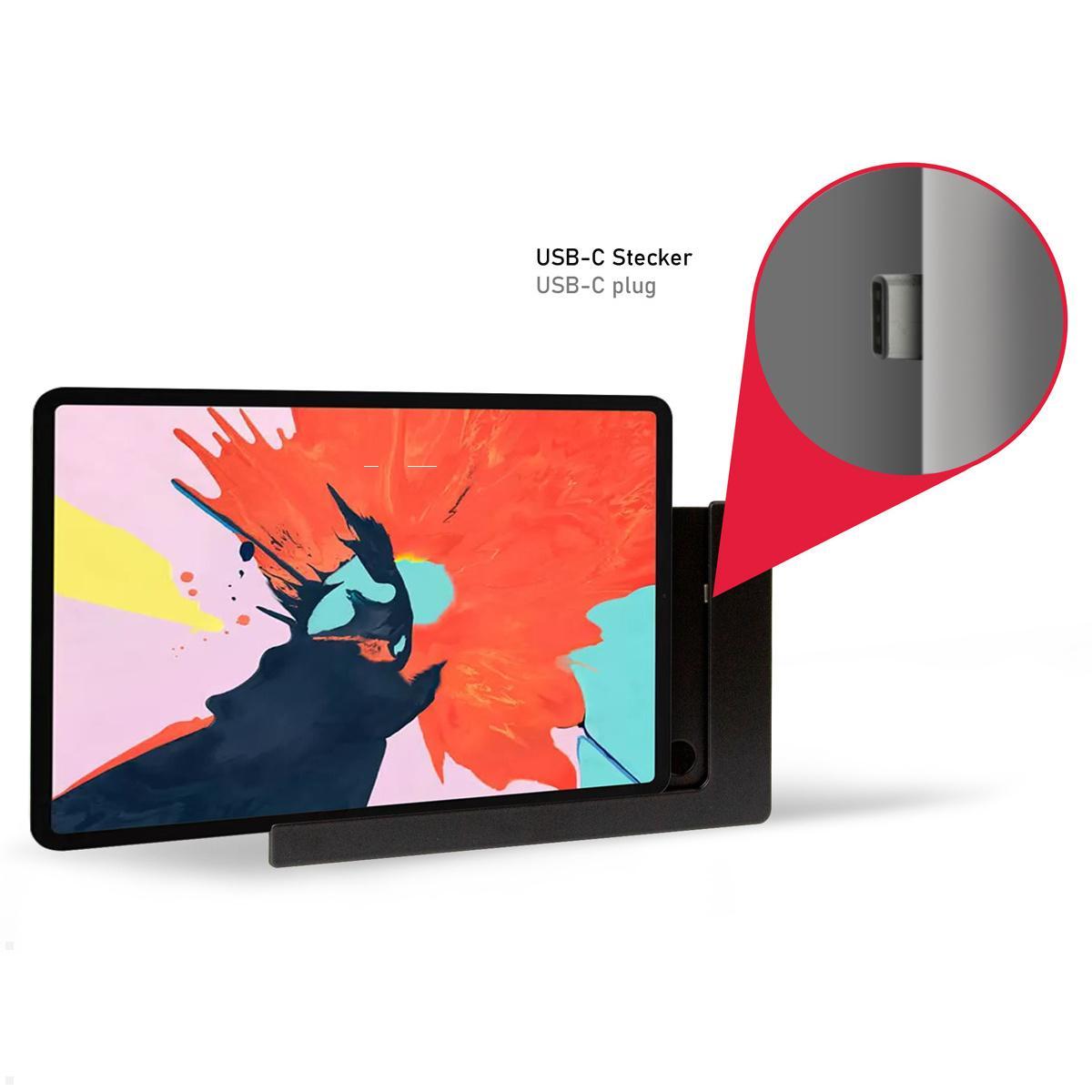 TabLines TWP011B Wandhalterung für iPad Pro 12.9 (5.Gen.) 2021, schwarz, Charging TabLines TWP011B Wandhalterung für iPad Pro 12.9 (5.Gen.) 2021, schwarz, Charging