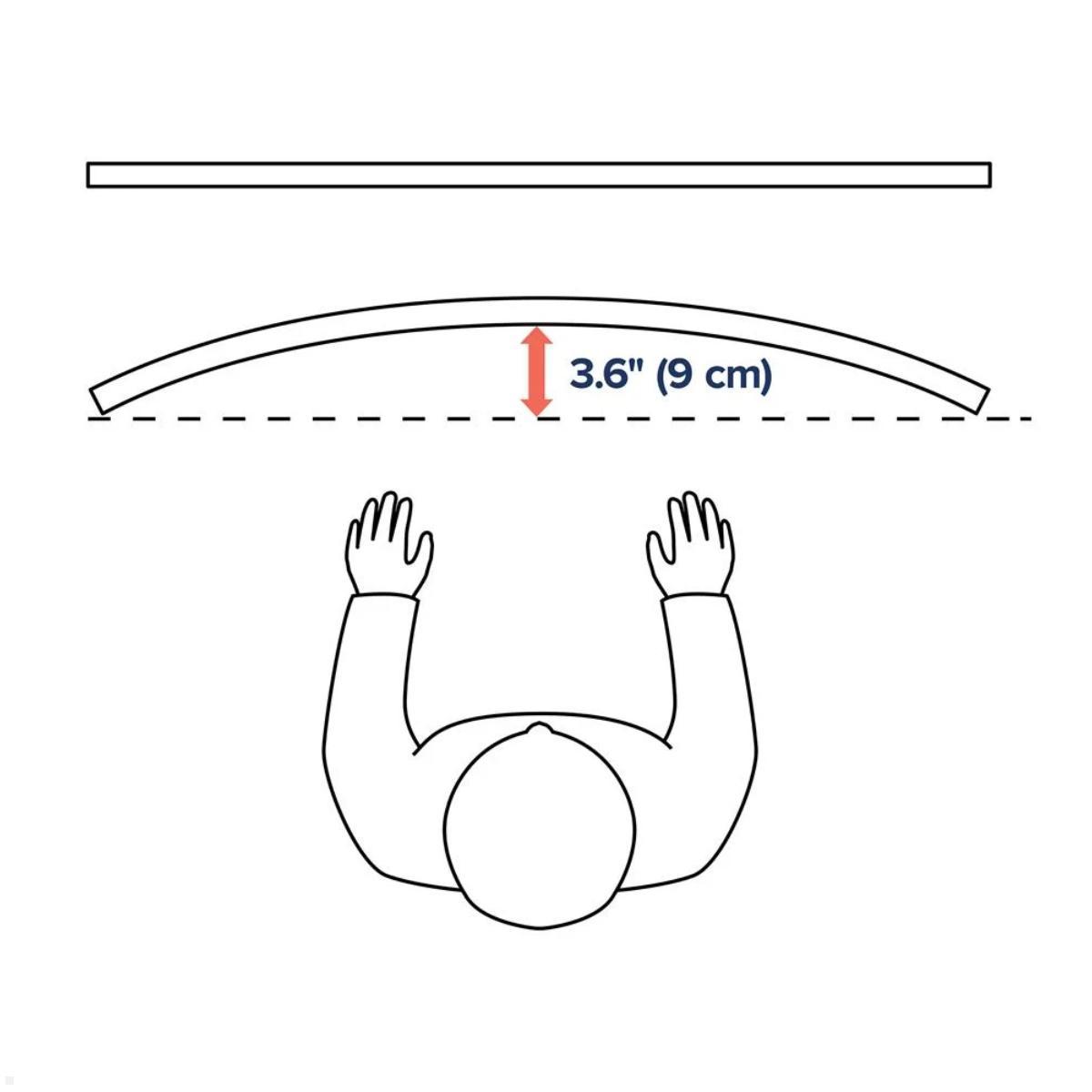 Ergotron LX Pro Monitor Tischhalterung mit C-Klemme Oberansicht Zeichnung