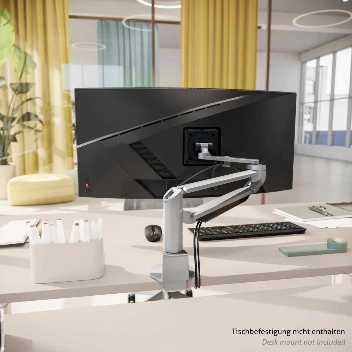 Novus Clu Plus Monitorhalterung für TSS-Säule bis 50 Zoll, silber (991+0119+000), Bildschirmhalterung Säulenmontage