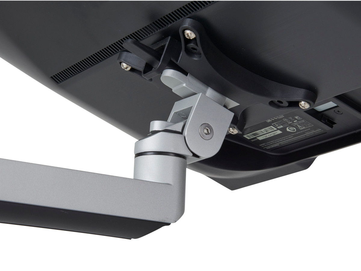 BakkerElkhuizen Premium Office Monitor Tischhalterung Klemme bis 32 Zoll, silber Detailansicht