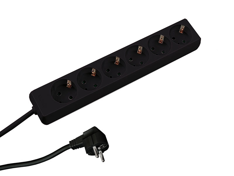 Bachmann SELLY 6-fach Steckdosenleiste mit 1,5m Zuleitung schwarz 381.141S Bachmann SELLY 6-fach Steckdosenleiste mit 1,5m Zuleitung schwarz 381.141S