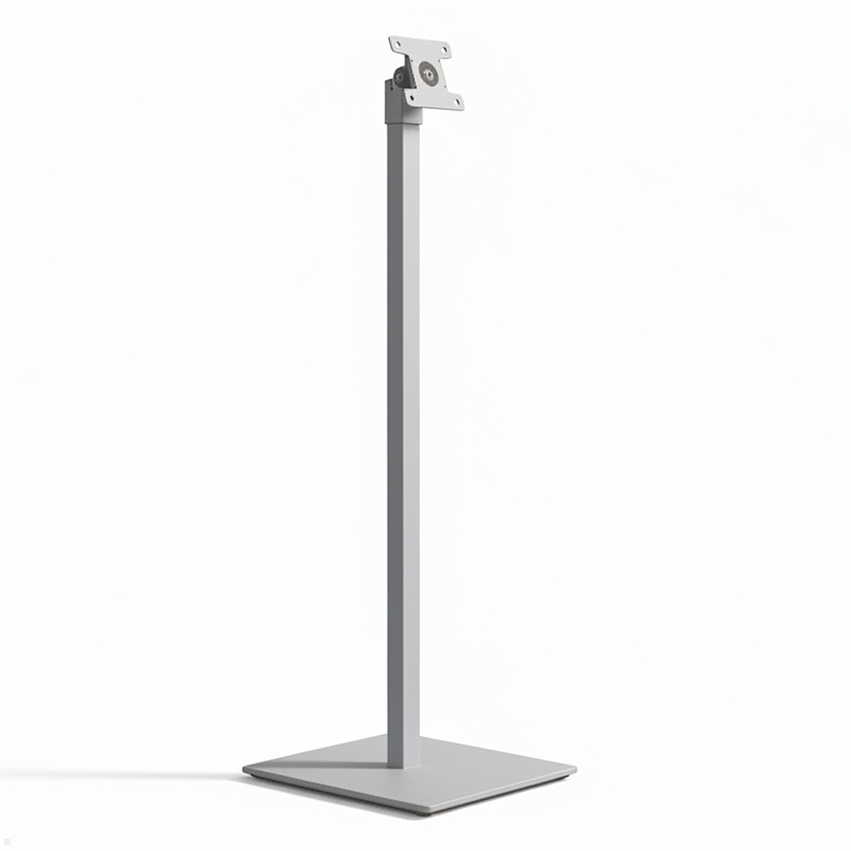 TabLines TBS019 Tablet Bodenständer mit VESA Halterung neigbar, eckig, silber