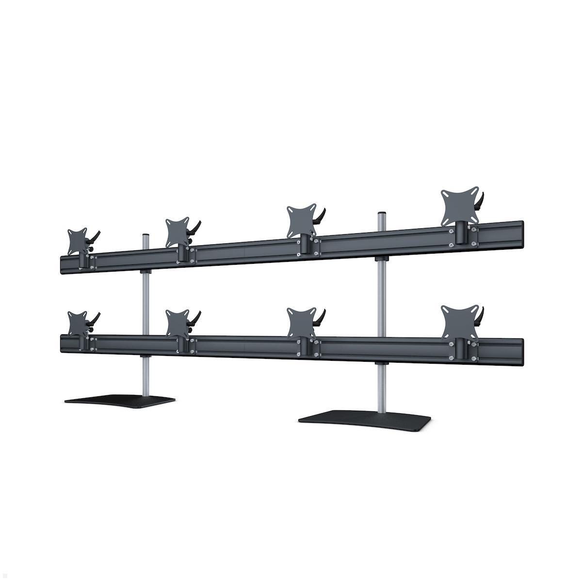 MonLines MTH288B Flat 4+4 Monitorhalterung mit Tischstandfuß bis 32 Zoll, schwarz MonLines MTH288B Flat 4+4 Monitorhalterung mit Tischstandfuß bis 32 Zoll, schwarz