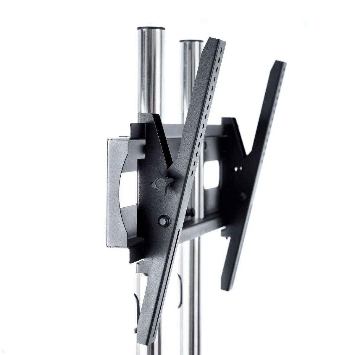 Edbak STD17 Monitor Standfuß mit Rollen 37-75 Zoll, Bodenständer schwarz