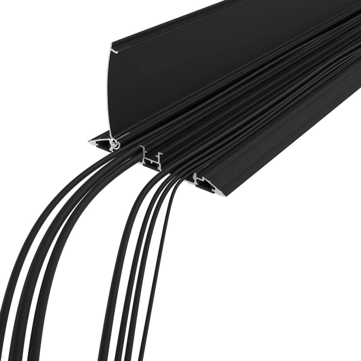 Dataflex Addit Kabelbrücke aufklappbar gerade 150 cm (31.423), perfekte Kabelordnung