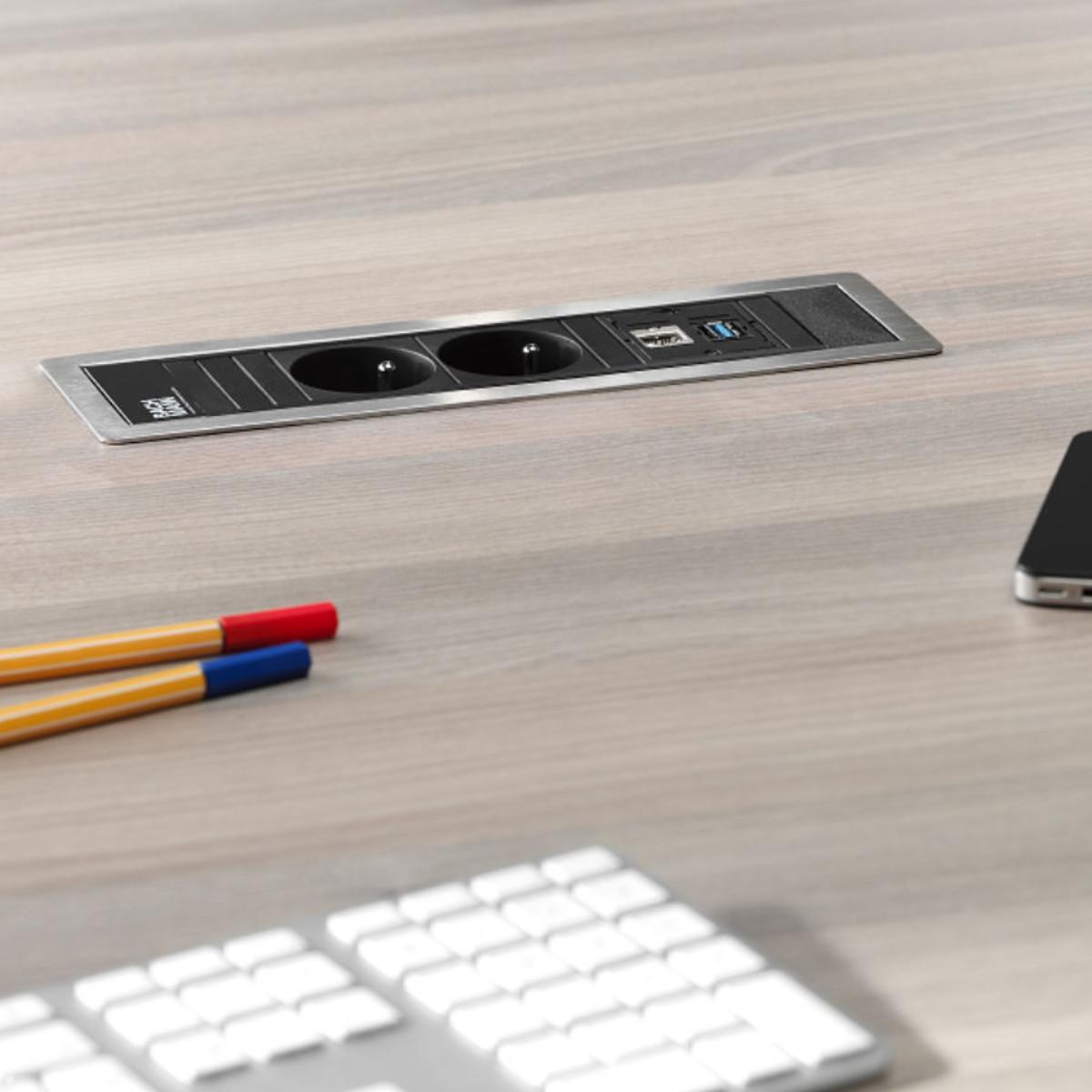 Bachmann Power Frame 3x Steckdose 1x Custom Modul (916.006), Anwendungsbeispiel