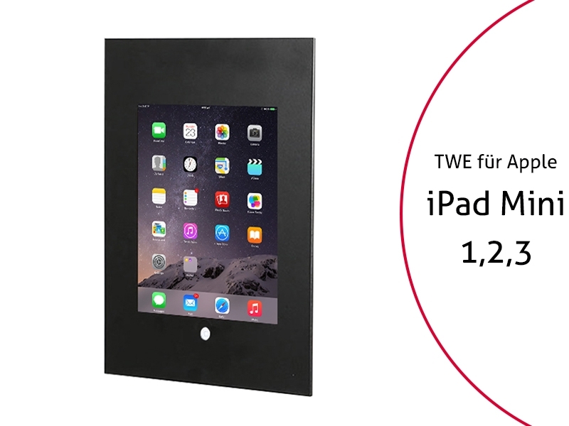 TabLines TWE040B Tablet Wandeinbau für Apple iPad Mini 1/2/3 HB