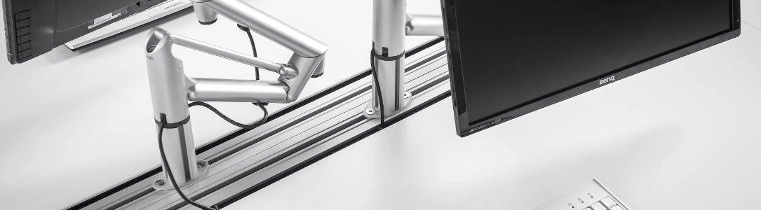 Tischhalterung für Systemschienen 10-36 Zoll, Monitorhalterung  Tischhalterung für Systemschienen 10-36 Zoll, Monitorhalterung