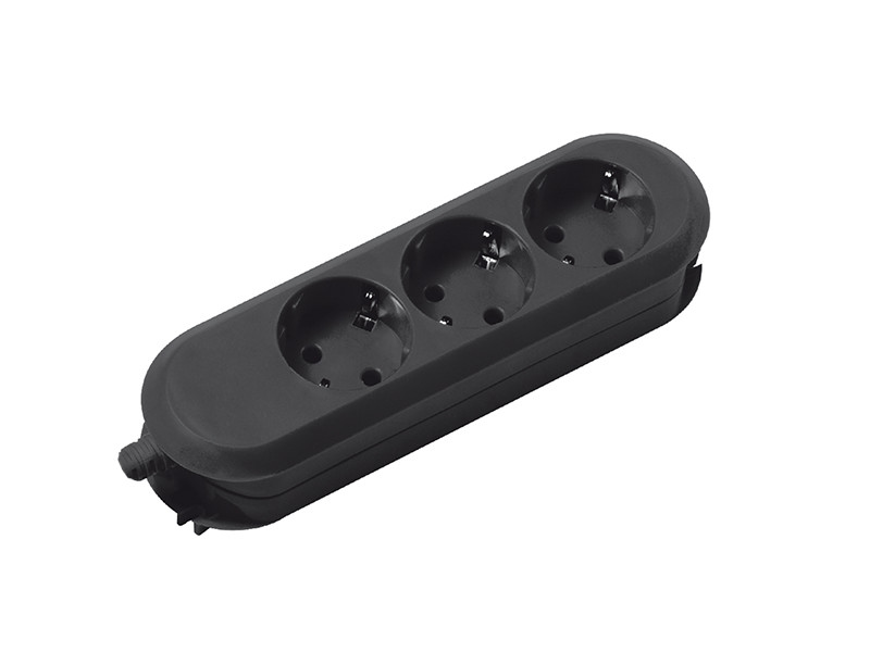 Bachmann SMART 3x Steckdosenleiste 385.170 schwarz VDE geprüft Bachmann SMART 3x Steckdosenleiste 385.170 schwarz VDE geprüft