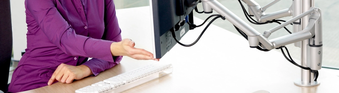 Monitorhalterung für 2 Monitore 10-36 Zoll, Tischhalterung Durchtisch Montage Monitorhalterung für 2 Monitore 10-36 Zoll, Tischhalterung Durchtisch Montage