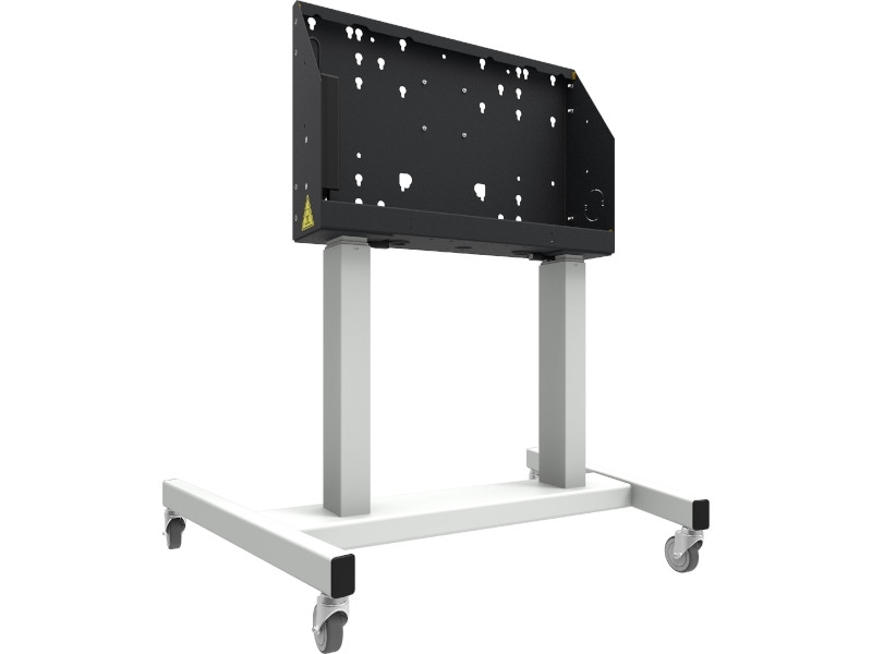 SmartMetals Mobiler Bodenlift mit Kollisionsschutz max. 86 Zoll, weiß Rückseite