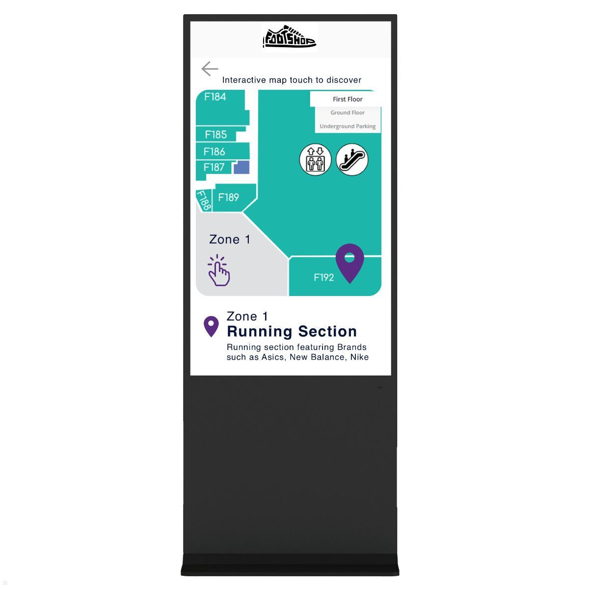 Clevertouch CL Touch Totem Commercial Display 65'' (12965CLTOUCHTOTEM), Frontansicht