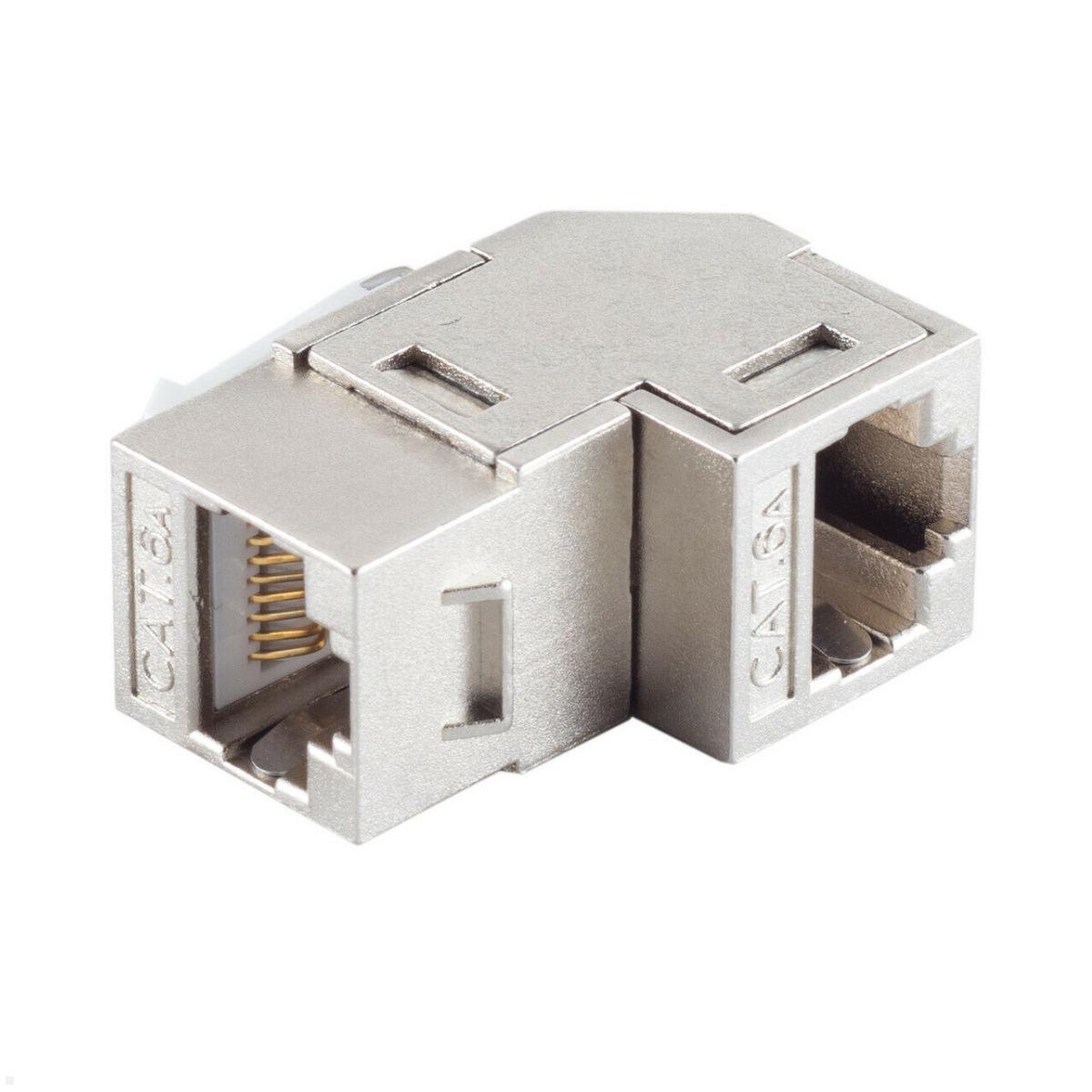 TecLines TKM008 Keystone Modul CAT6a RJ45 / Winkel, Buchse/Buchse TecLines TKM008 Keystone Modul CAT6a RJ45 / Winkel, Buchse/Buchse