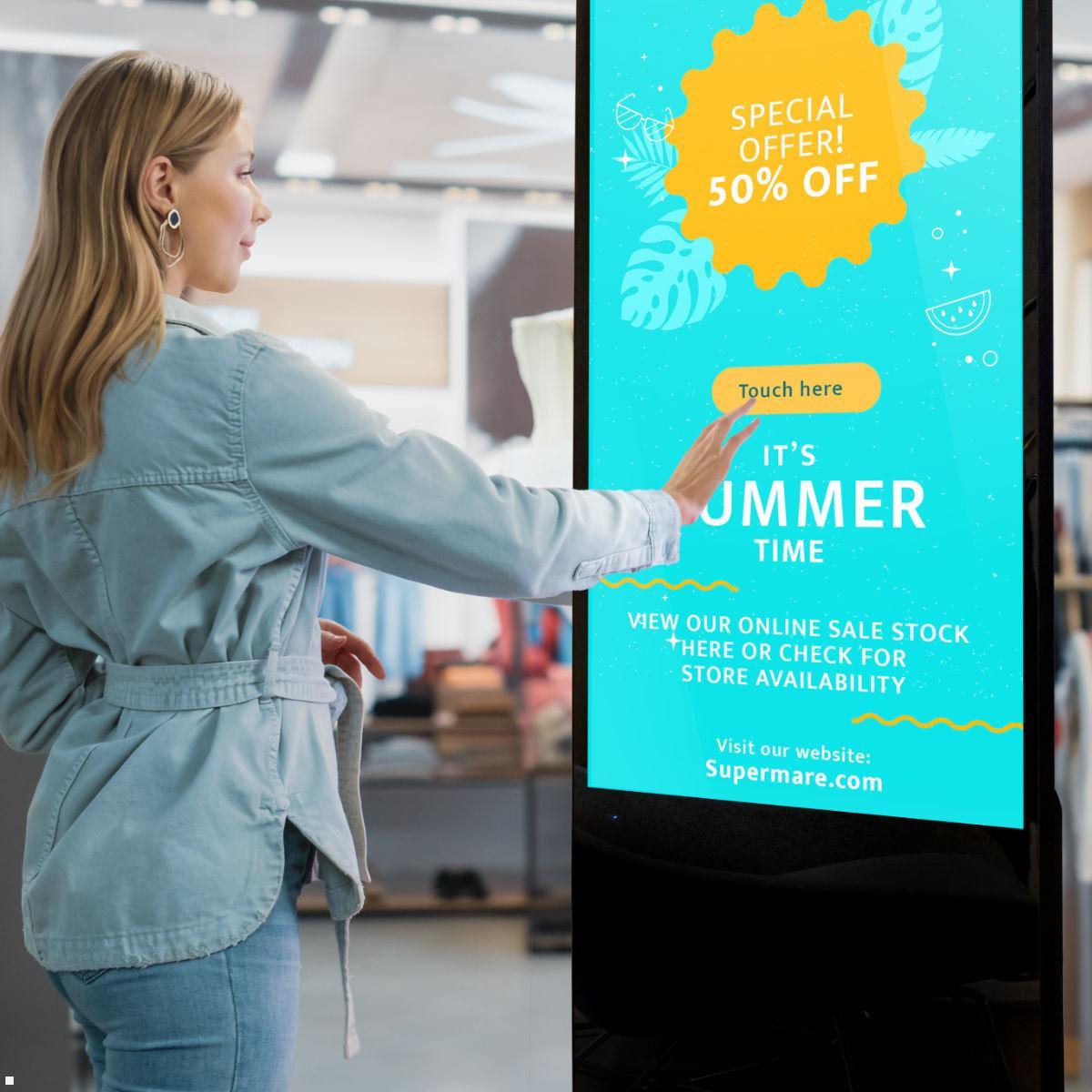 Clevertouch CL Touch Totem Commercial Display 65'' (12965CLTOUCHTOTEM), Anwendungsbeispiel, Touch Funktion