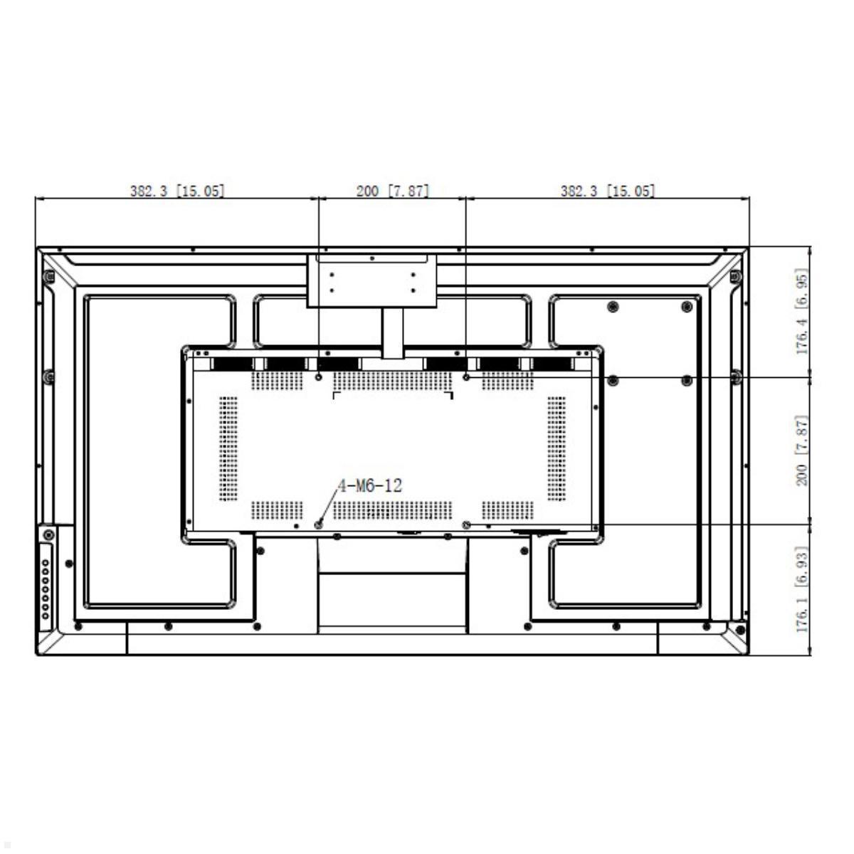 Clevertouch CL Pro 2 Serie Commercial Display 43” (12943CLPRO2), Maße