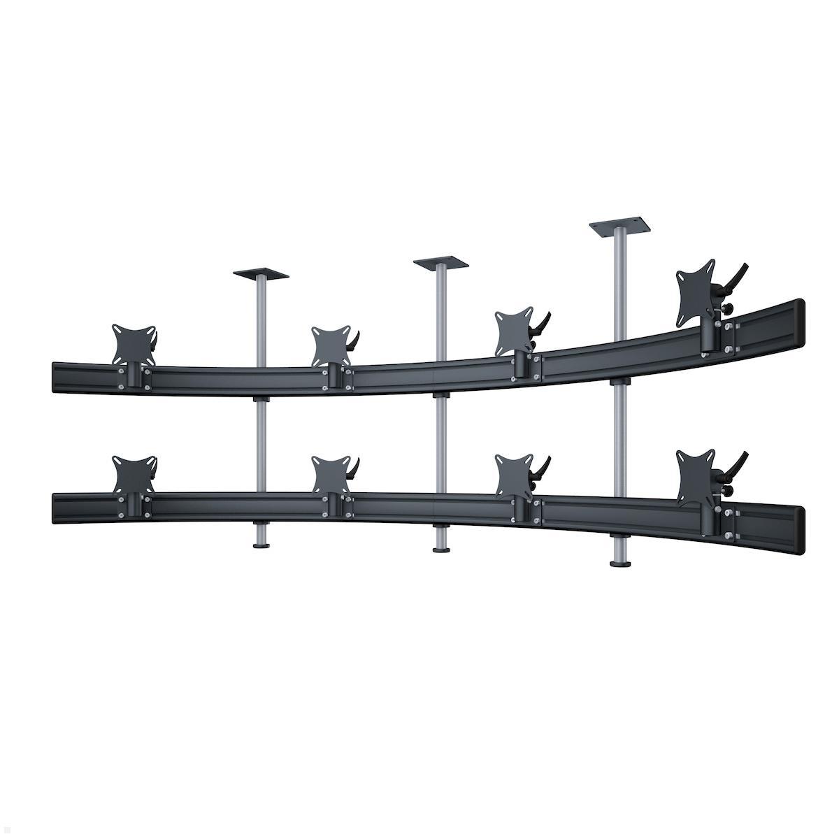 MonLines MDH226B Para 4+4 Monitor Deckenhalterung bis 32 Zoll, schwarz MonLines MDH226B Para 4+4 Monitor Deckenhalterung bis 32 Zoll, schwarz
