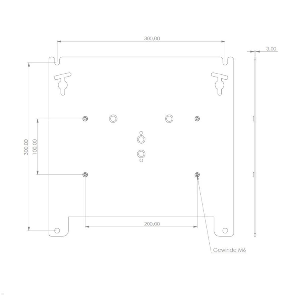 MonLines Loewe Wall Mount Slim / VESA Size 300 (71391T20), Wandhalter für Loewe Fernseher