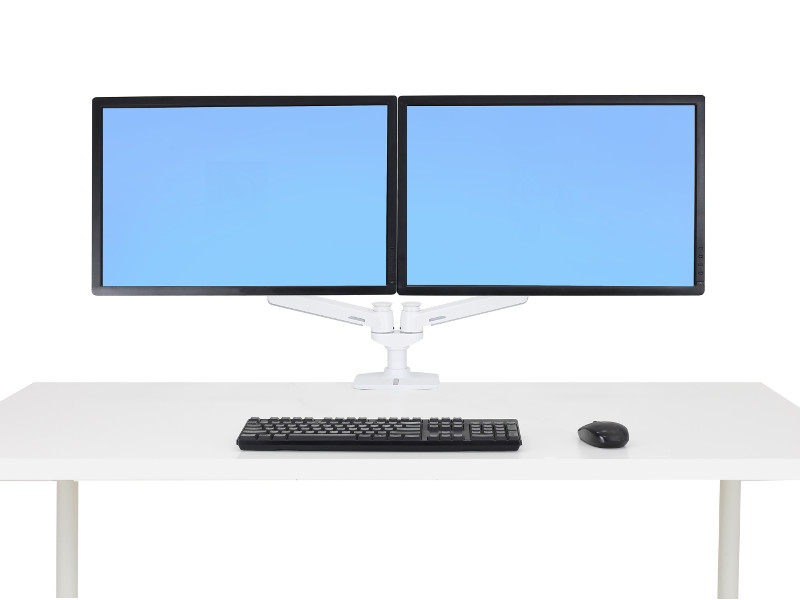 Ergotron LX Monitorhalterung für 2 Monitore nebeneinander (45-491-216), weiß