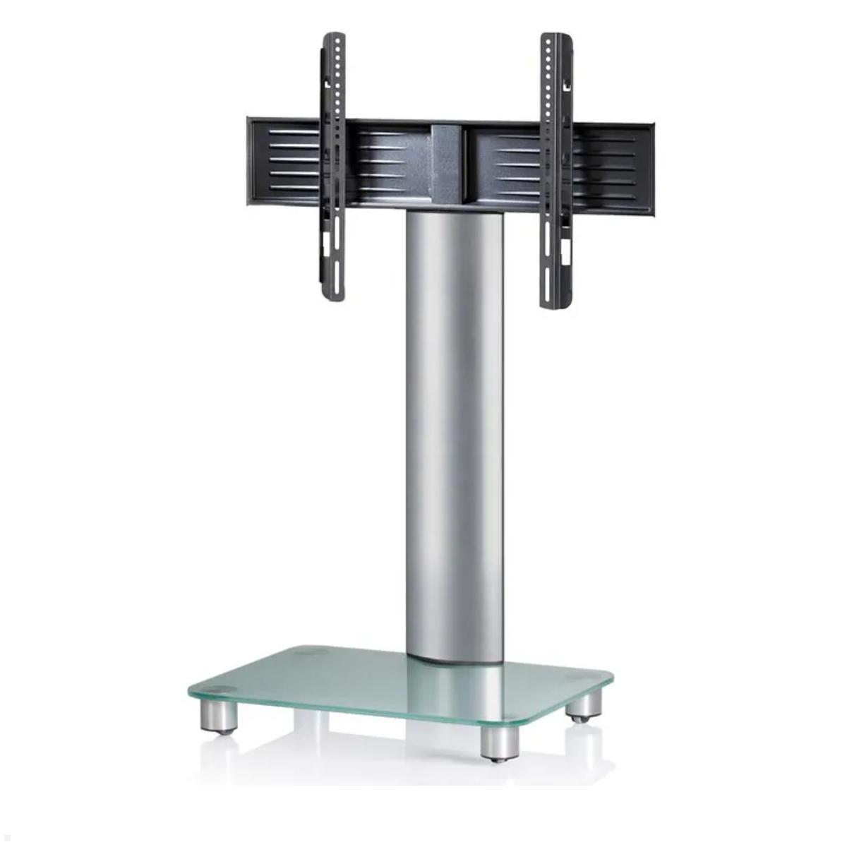 VCM Tosal Mobiler TV Ständer ohne Regal bis 70 Zoll, Mattglas, silber VCM Tosal Mobiler TV Ständer ohne Regal bis 70 Zoll, Mattglas, silber