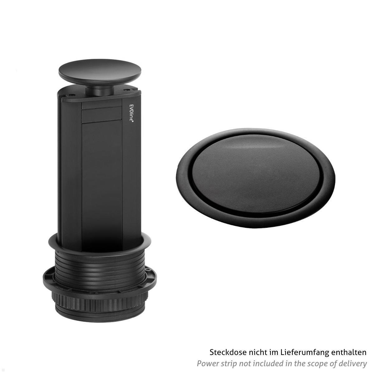 EVOline Zubehör Ersatz Wippdeckel für Port Steckdose, schwarz EVOline Zubehör Ersatz Wippdeckel für Port Steckdose, schwarz