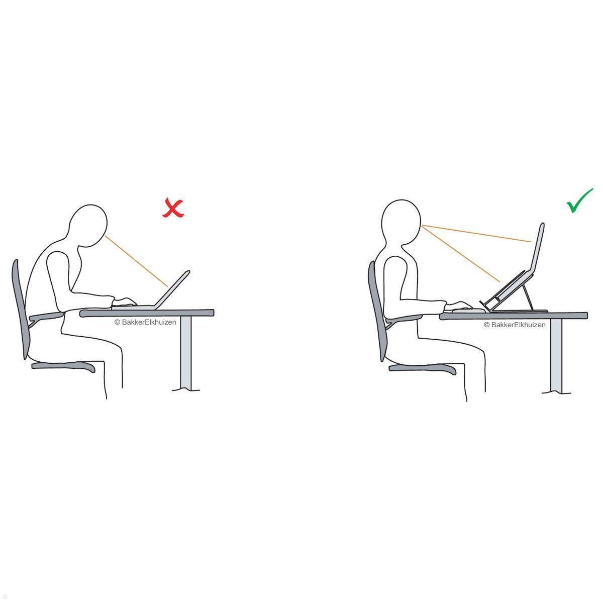 BakkerElkhuizen Home Office Box für Laptop Essentials (BNEHWS1DE) - ergonomische Sitzhaltung