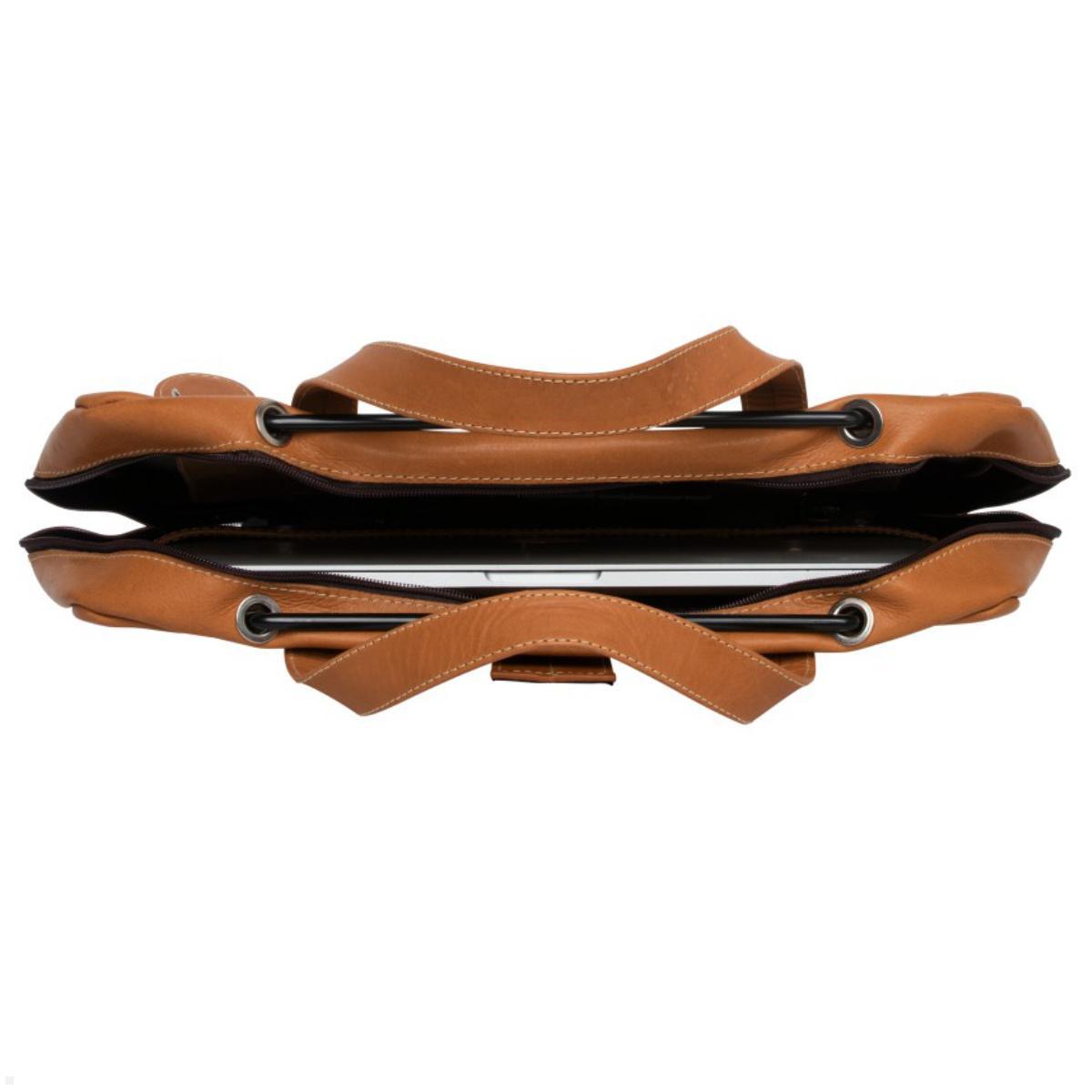 R-Go Viva Laptoptasche mit höhenverstellbarem Laptop Ständer, braun, Reißverschluss R-Go Viva Laptoptasche mit höhenverstellbarem Laptop Ständer, braun, Reißverschluss