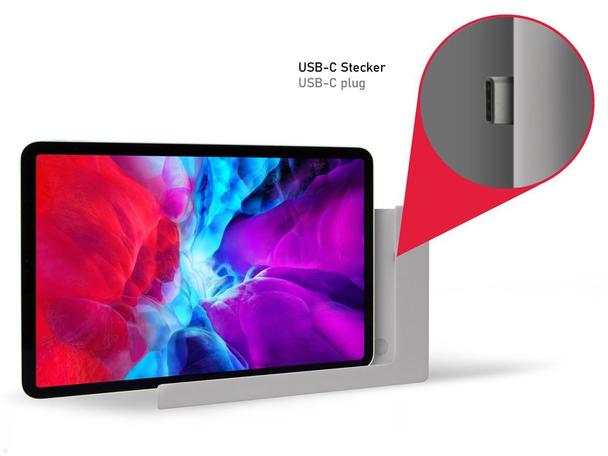 TabLines TWP003S Wandhalterung für iPad Pro 11.0, silber, Laden / Charging TabLines TWP003S Wandhalterung für iPad Pro 11.0, silber, Laden / Charging