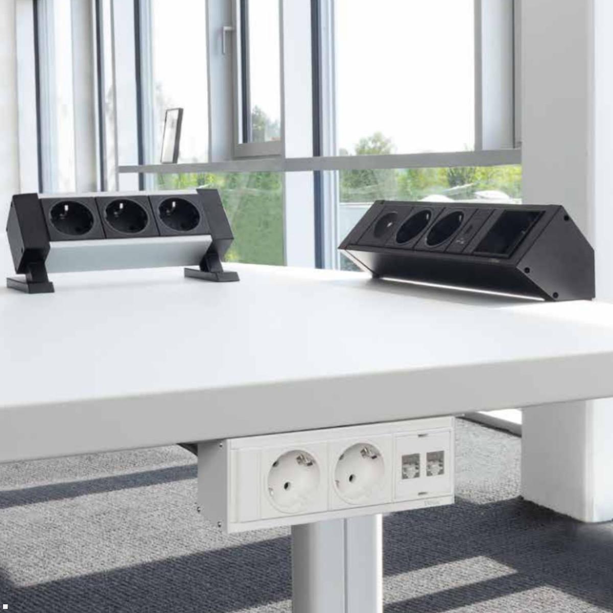 EVOline DockSquare 2-fach Steckdose USB-A/C, Leermodul und Befestigungszwinge, optionale Varianten -  Anwendung EVOline DockSquare 2-fach Steckdose USB-A/C, Leermodul und Befestigungszwinge, optionale Varianten -  Anwendung