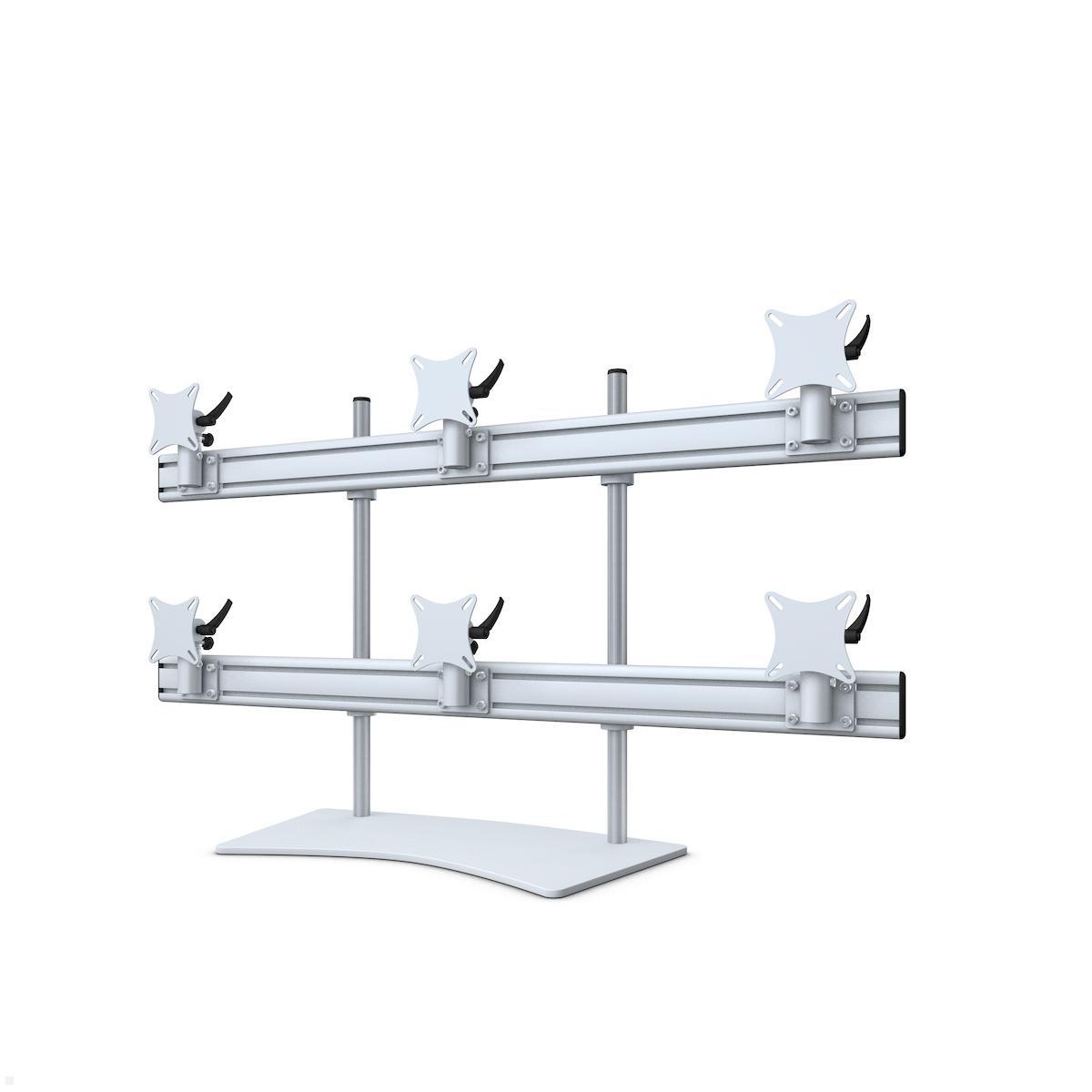 MonLines MTH286G Flat 3+3 Monitorhalterung mit Tischstandfuß bis 32 Zoll, grau MonLines MTH286G Flat 3+3 Monitorhalterung mit Tischstandfuß bis 32 Zoll, grau