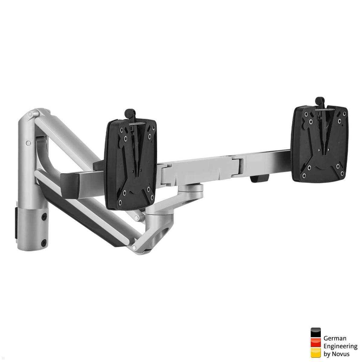 Novus Clu Plus X2 Dual Monitorhalter für TSS Säulen (992+2009+001), silber, höhenverstellbar Novus Clu Plus X2 Dual Monitorhalter für TSS Säulen (992+2009+001), silber, höhenverstellbar