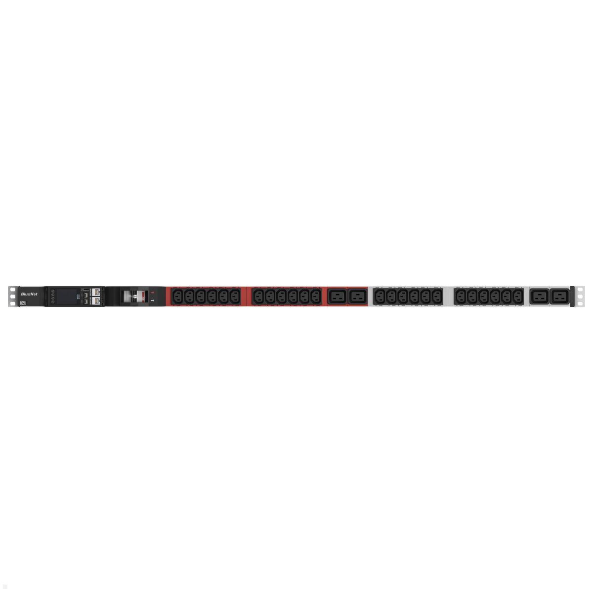 Bachmann BN ESSENTIAL Metered - 32/3p Rack PDU mit 24xC13, 4xC19, 2xMCB mit Display