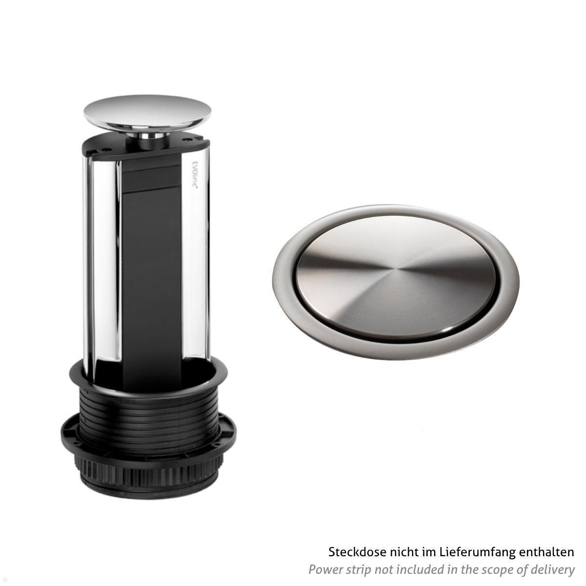 EVOline Zubehör Ersatz Wippdeckel für Port Steckdose, Edelstahl EVOline Zubehör Ersatz Wippdeckel für Port Steckdose, Edelstahl