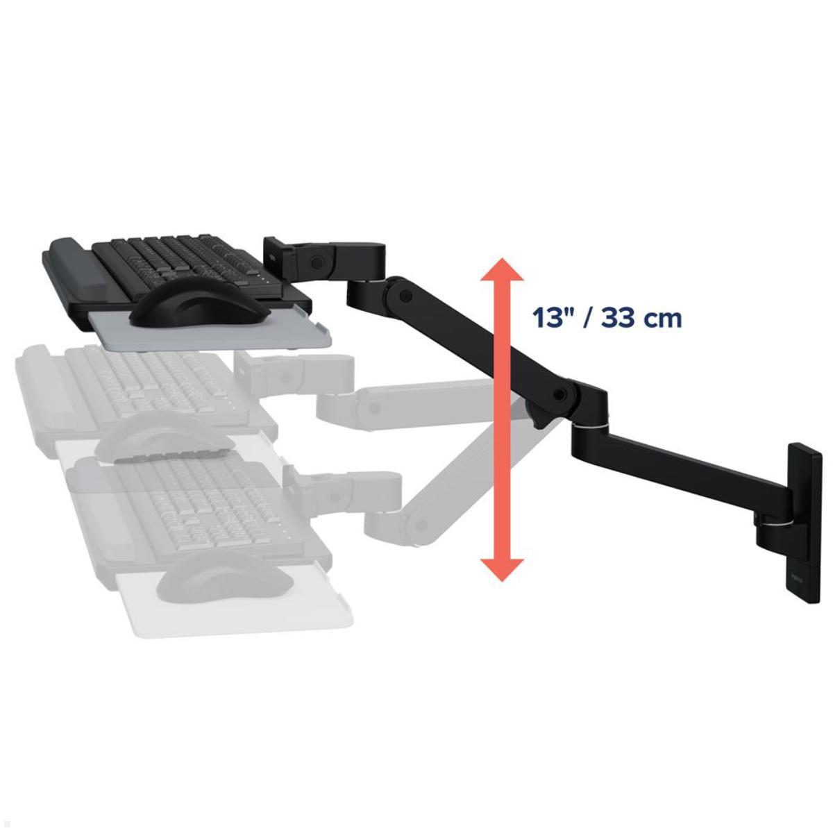 Ergotron LX Pro Monitor Tischhalterung mit Tastaturhalter, Constant Force Technologie