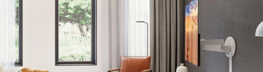 TV-Wandhalterung elektrisch schwenkbar für Monitore bis 105 Zoll TV-Wandhalterung elektrisch schwenkbar für Monitore bis 105 Zoll