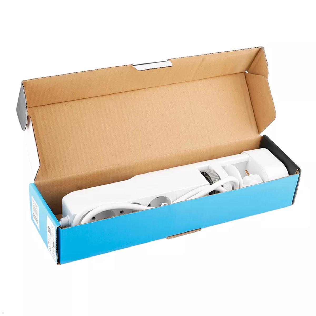 Neomounts DS22-840WH6 Tischsteckdose mit Klemme und USB A/ C, Verpackung