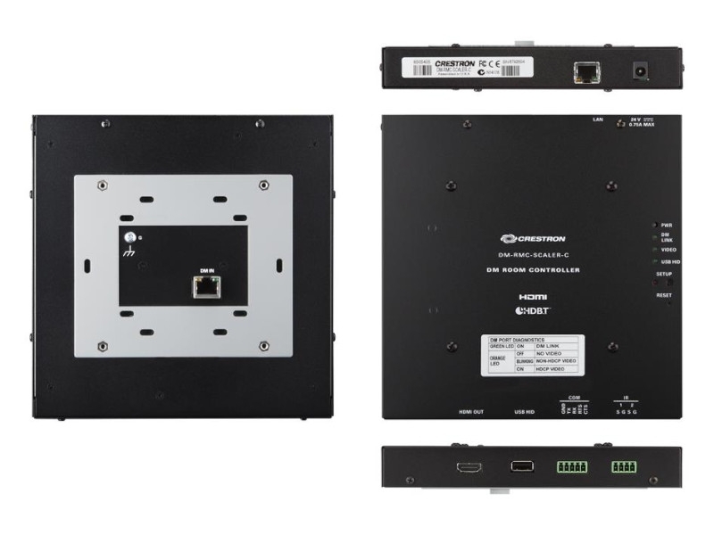 Crestron DigitalMedia 8G+ Empfänger CAT mit Scaler und Videowallprozessor Anschlüsse