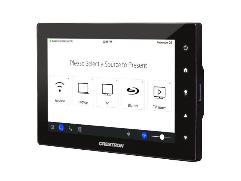 Crestron Touchpanel Bedieneinheit 7 Zoll ohne Kamera, schwarz