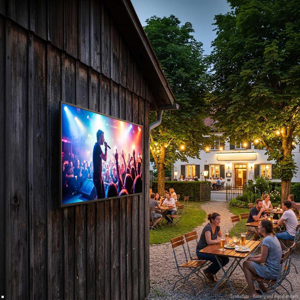 MonLines MWH045B Outdoor TV Wandhalterung 37-86 Zoll bis 50kg, Outdoor Terrasse Montage