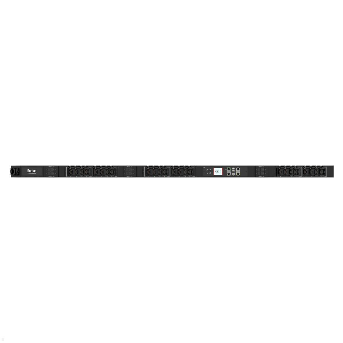 Legrand Raritan iX Rack-PDU 0U mit 12xHDOT C13 / 12xCx, 3-phasig 400V 32A, Outlet Metered/Switched (PX4-5917-E7V2), Hot-Swap Controller LCD