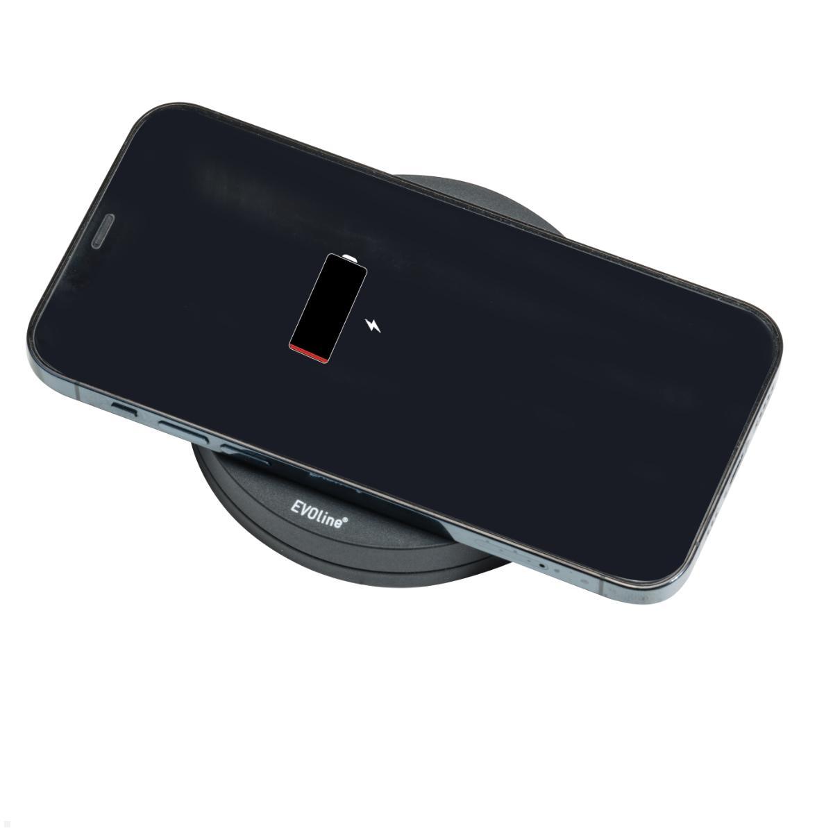 EVOline Circle80 Einbausteckdose mit USB-Charger C/C und DisQ Induktion-Charger, Wireless Charger Deckel EVOline Circle80 Einbausteckdose mit USB-Charger C/C und DisQ Induktion-Charger, Wireless Charger Deckel