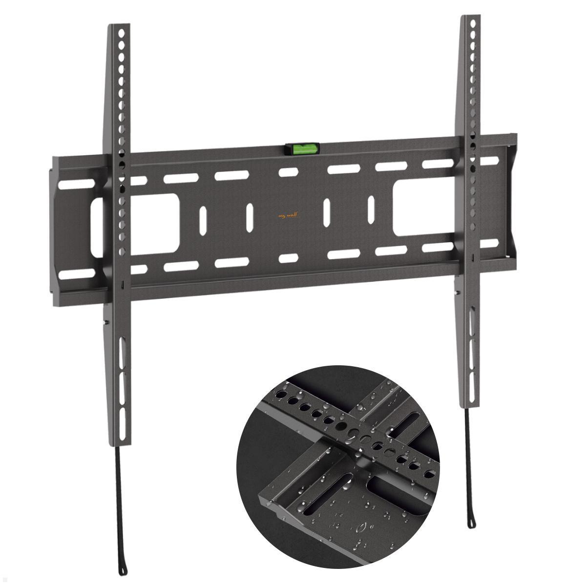 MonLines MWH045B Outdoor TV Wandhalterung 37-86 Zoll bis 50kg, ultraflacher Wandabstand 25 mm