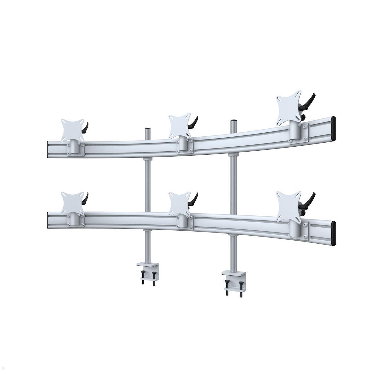 MonLines MTH249G Para 3+3 Monitor Tischhalterung Tischklemme bis 32 Zoll, grau MonLines MTH249G Para 3+3 Monitor Tischhalterung Tischklemme bis 32 Zoll, grau