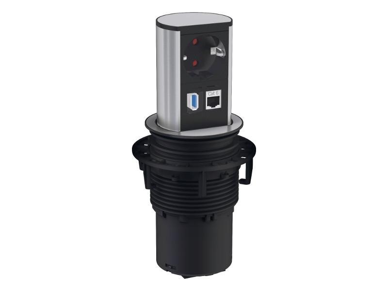 Bachmann ELEVATOR 1x Steckdose 1x CAT6 1x USB-A mit GST18 (928.0050) Bachmann ELEVATOR 1x Steckdose 1x CAT6 1x USB-A mit GST18 (928.0050)