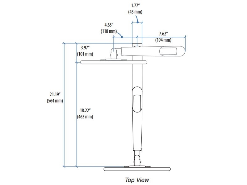 Ergotron MX Mini Tablet Wandhalterung schwenkbar Tablet Halter Maße Schwenkarm