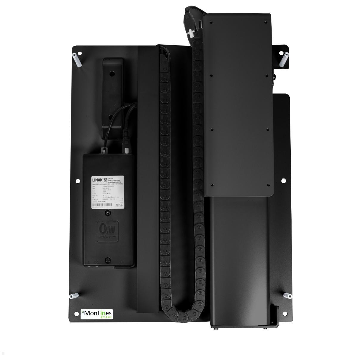 MonLines MLE675B TV Lift  Wandhalterung elektrisch mit Einhausung, 675mm, schwarz Ansicht ohne EInhausung