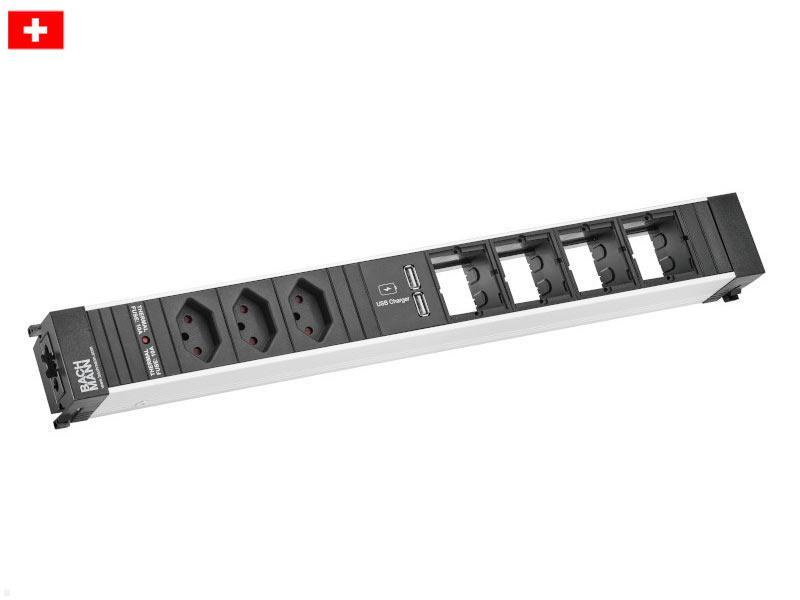 Bachmann CONFERENCE / TOP FRAME 8-fach 3x CH T13, 1x USB-Charger, 4x CM (909.0172) Bachmann CONFERENCE / TOP FRAME 8-fach 3x CH T13, 1x USB-Charger, 4x CM (909.0172)