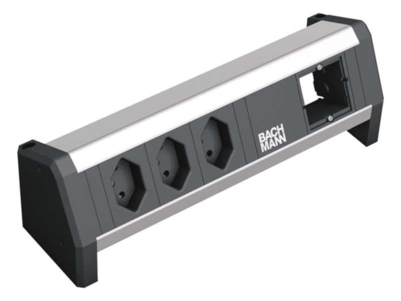 Bachmann DESK 1 3x Steckdose CH, 1x Custom Modul (902.008) Bachmann DESK 1 3x Steckdose CH, 1x Custom Modul (902.008)